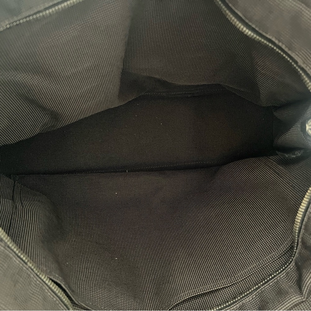 Large Hermes Yale Line Black check Canvas Tote - Picture 5 of 15